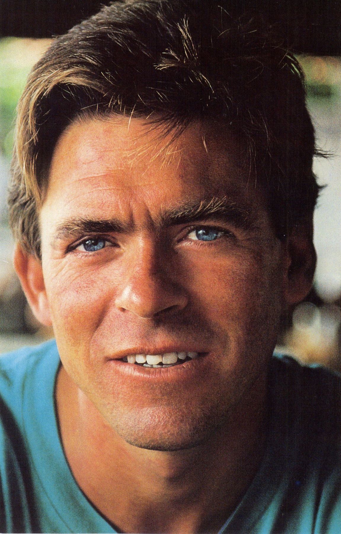 Portrait of Mike Plant, blue eyes, sun-lined face